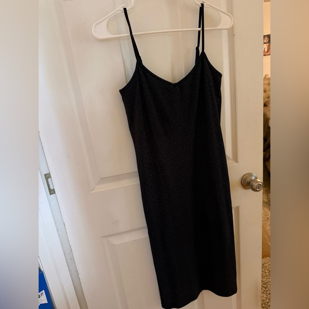 Celestial Bodiez Black Slip Dress with Thin Straps